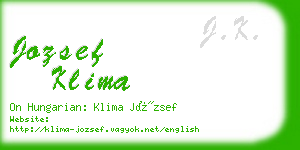 jozsef klima business card